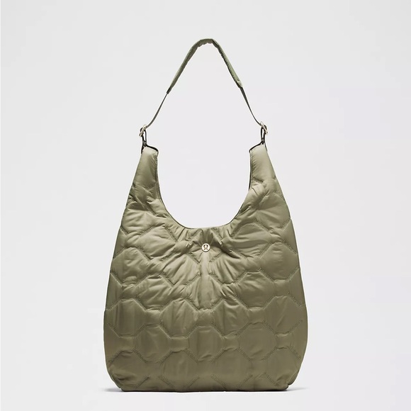 lululemon athletica Handbags - Lululemon Quilty Pleasures Shoulder Bag 14L - Bay Leaf / Gold Hardware